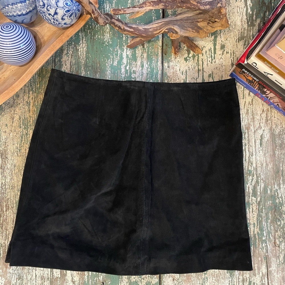 XOXO Black Suede Mini Skirt